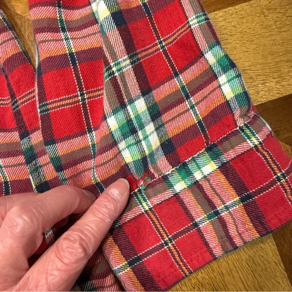 Ralph Lauren Red and Green Plaid Night Shirt XL Flawed 100% cotton - Picture 8 of 10